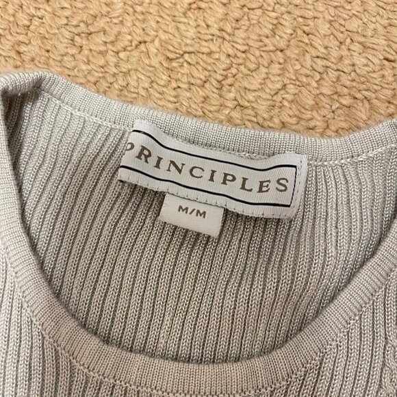 Vintage Principles Ribbed Knit Tank Grey – M - Picture 6 of 10